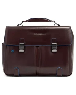 Laptoptasche aus Leder - Braun