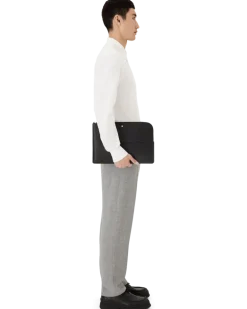 Laptoptasche aus Sartorial Leder - Schwarz - Leder - MB130281 - Laptoptaschen