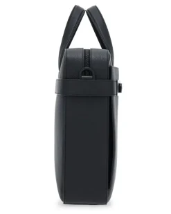 Laptoptasche mit Gancini-Schnalle - Schwarz