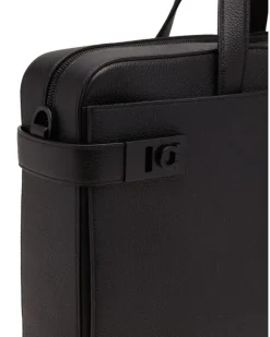 Laptoptasche mit Gancini-Schnalle - Schwarz