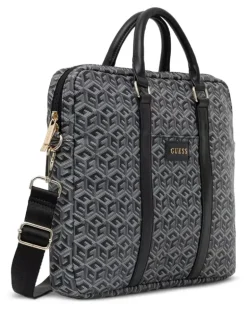 Laptoptasche mit geometrischem Muster - Grau