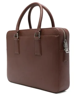 Laptoptasche mit Henkel - Braun