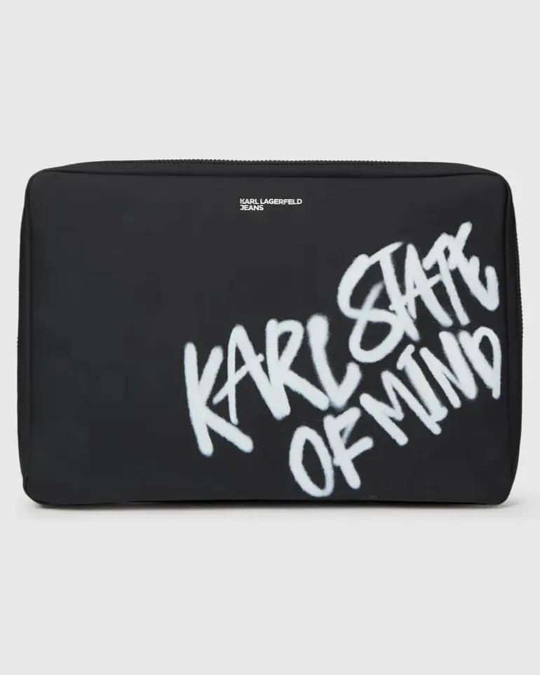 Laptoptasche Mit Karl-zitat, Herren, Schwarz, Größe