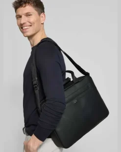 Laptoptasche mit Label-Applikation Modell 'LEWIS_DOC CASE Black