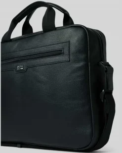 Laptoptasche mit Label-Applikation Modell 'LEWIS_DOC CASE Black