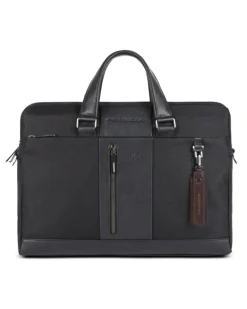 Laptoptasche mit Logo-Prägung - Schwarz
