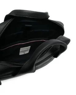 Laptoptasche mit Logo-Schild - Schwarz