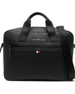 Laptoptasche mit Logo-Schild - Schwarz