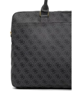 Laptoptasche mit Monogramm - Grau