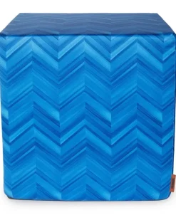 Layers Inlay Hocker - Blau