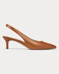Lederpumps Lolah II mit Fersenriemchen Brown