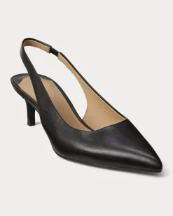 Lederpumps Lolah II mit Fersenriemchen Black