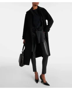 Leggings aus Leder Schwarz