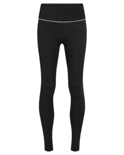 Leggings mit Kontrastpaspeln - Schwarz