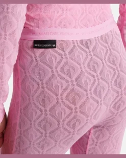 Leggings Moon Diamant aus Mesh Rosa