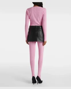 Leggings Moon Diamant aus Mesh Rosa