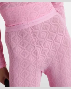 Leggings Moon Diamant aus Mesh Rosa