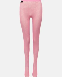 Leggings Moon Diamant aus Mesh Rosa