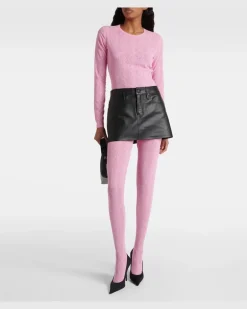 Leggings Moon Diamant aus Mesh Rosa