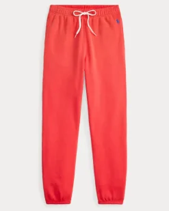 Leichte Fleece-Jogginghose mit Tunnelzug Red