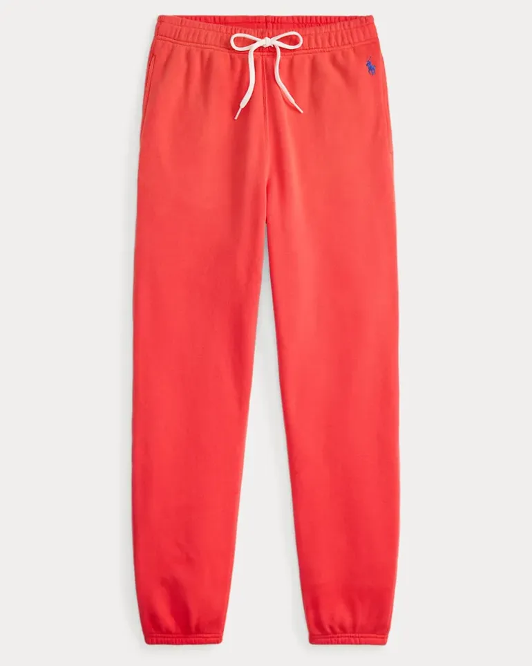 Leichte Fleece-Jogginghose mit Tunnelzug Red