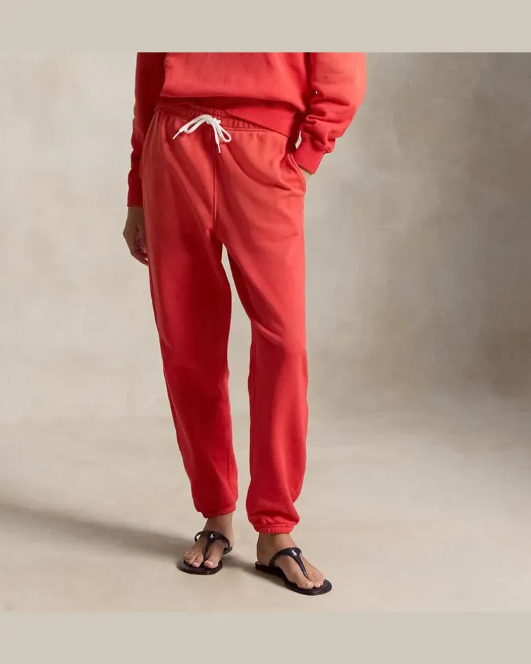 Leichte Fleece-Jogginghose mit Tunnelzug Red
