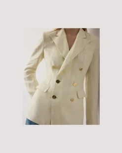 Leinenjacke Camden Cream