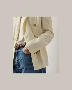 Leinenjacke Camden Cream