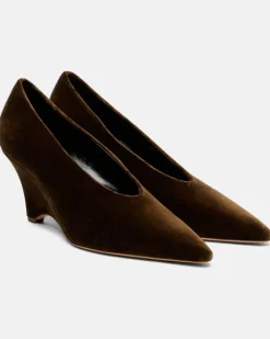 Le Monde Béryl Wedges Victoria 70 aus Samt Braun