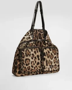 Leopard-print Nylon Bag - Mann Rucksäcke Und Bauchtaschen Animalprint