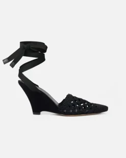 Les Espadrilles Hautes - Schwarz