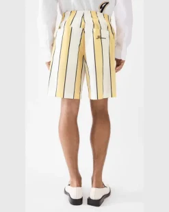 Le Short Aloe - Print Stripes Weiß/Gelb/Schwarz