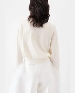 Le Sweater Brodé - Weiß Cremeweiß