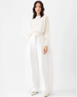 Le Sweater Brodé - Weiß Cremeweiß