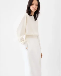 Le Sweater Brodé - Weiß Cremeweiß