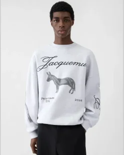Le Sweatshirt Âne - Donkey Jacquard Grau