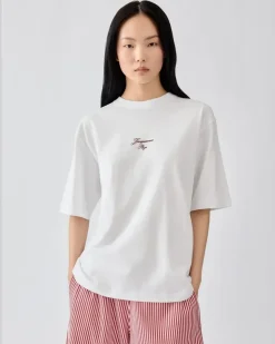 Le T-shirt Bateau - Embroidery Rot / Weiß Sails