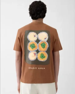 Le T-shirt Bonjour Korea - Persimmon Braun