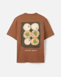 Le T-shirt Bonjour Korea - Persimmon Braun