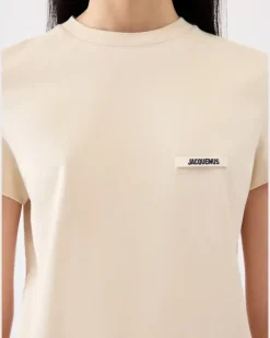 Le T-shirt Gros Grain Manches Courtes - Beige Hellbeige