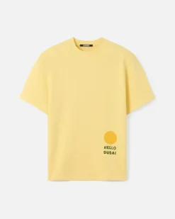 Le T-shirt Hello Dubai - Palm Gelb