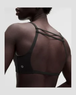 LightLift BH mit offenem Design hinten und leichtem Halt für B/C-Cups für Frauen – Größe in Schwarz