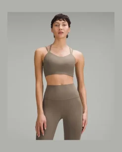 Like a Cloud Gerippter Longline-BH leichter Halt B/C Cups für Frauen – Größe in Nomad