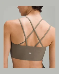 Like a Cloud Gerippter Longline-BH leichter Halt B/C Cups für Frauen – Größe in Nomad