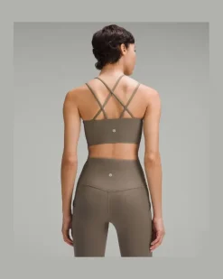 Like a Cloud Gerippter Longline-BH leichter Halt B/C Cups für Frauen – Größe in Nomad
