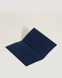Längliche Brieftasche 6 cc aus Meisterstück Leder - Tintenblau/Schwarz - Leder - MB222496 - Brieftaschen