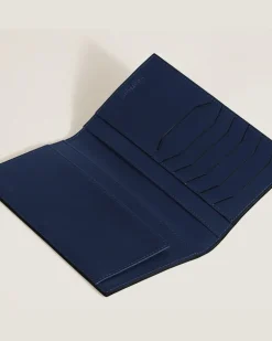 Längliche Brieftasche 6 cc aus Meisterstück Leder - Tintenblau/Schwarz - Leder - MB222496 - Brieftaschen