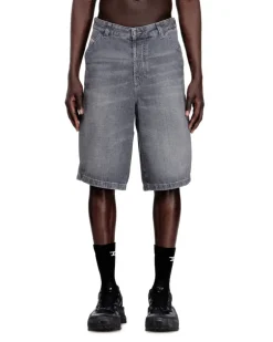 Locker geschnittene Jeansshorts - Denim Kurze Hose - Herren - Grau