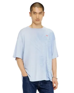 Locker geschnittenes T-Shirt mit Pigmentdruck - T-Shirts - Herren - Blau