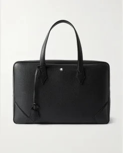 149 Logo-Appliquéd Full-Grain Leather Briefcase Black